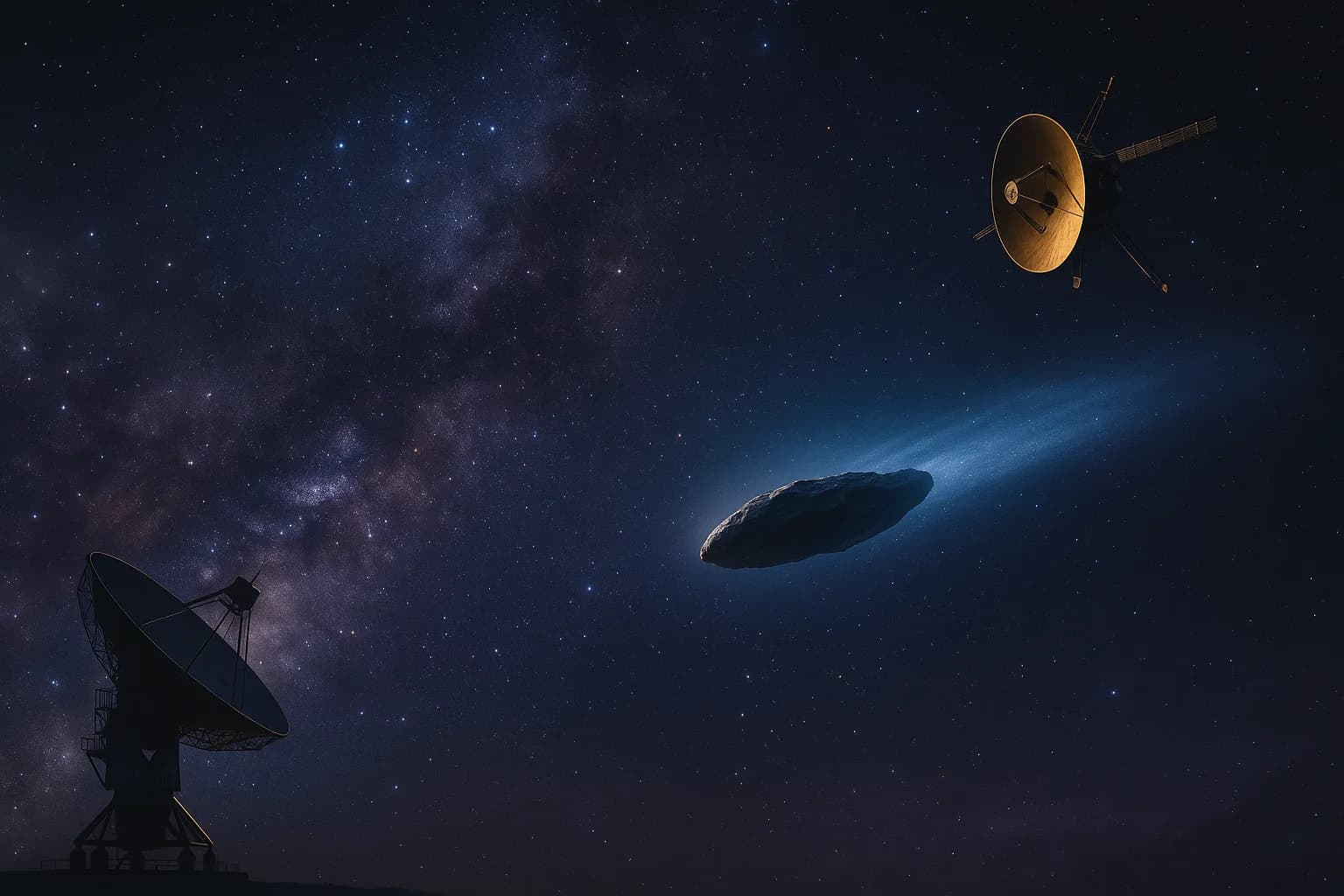 Artistic representation of Sagittarius constellation with cosmic phenomena