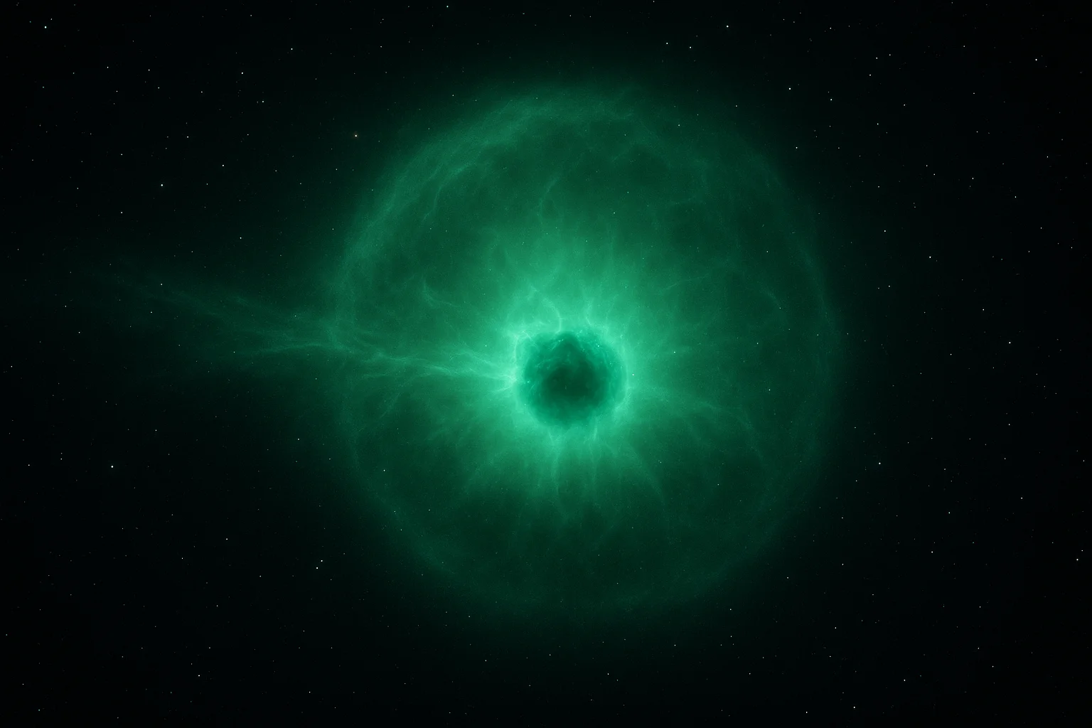 Spectacular X-ray image showing the interstellar object 3I/ATLAS surrounded by a glowing green halo extending 400,000 kilometers, captured by Japanese XRM satellite